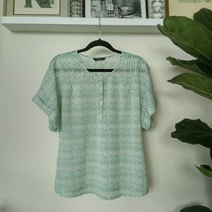 J.Crew Polka Dot Short-Sleeved Blouse -  S